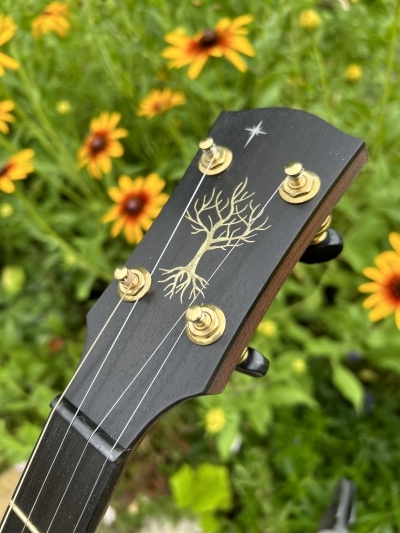 Winter Tree & North Star (brass/pewter powder inlay)